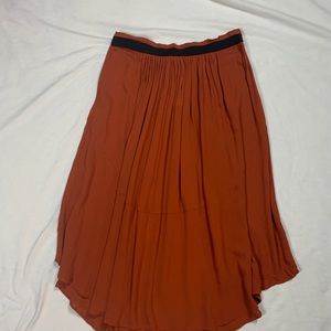 H&M Orange Midi Skirt